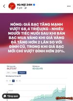 Giờ đầu tư vào bạc có ổn không các bác ơi