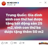 Anh hàng xóm chơi lớn để tăng tỷ lệ sinh